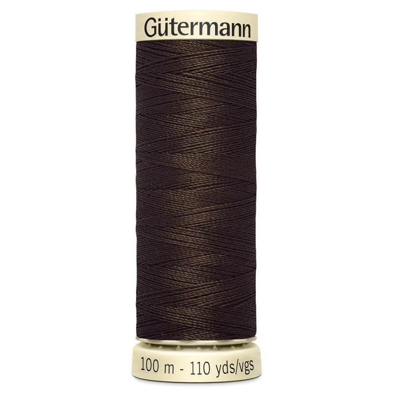 Gutermann Sew All Thread colour 406 Dark Brown