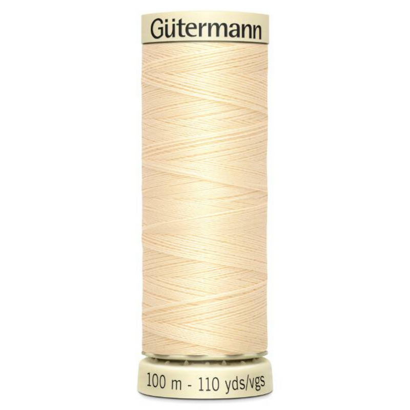 Gutermann 2T100\610 Light Cream : Sew-All Thread: 100m