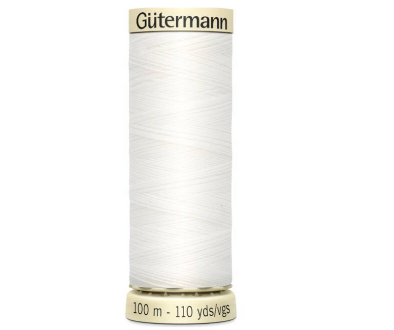 Gutermann Sew All Thread White 100 Metres