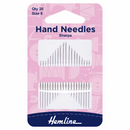 Hemline Sharps Hand Sewing Needles. Size 8