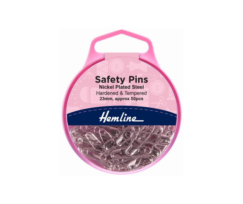 Safety Pins: 23mm: Nickel: 50 Pieces