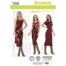 Simplicity Misses' Sewing Pattern 1259 Misses Knitted Tank Dress Shrug and Zip Channel Sizes 4-26 XXS-XXL