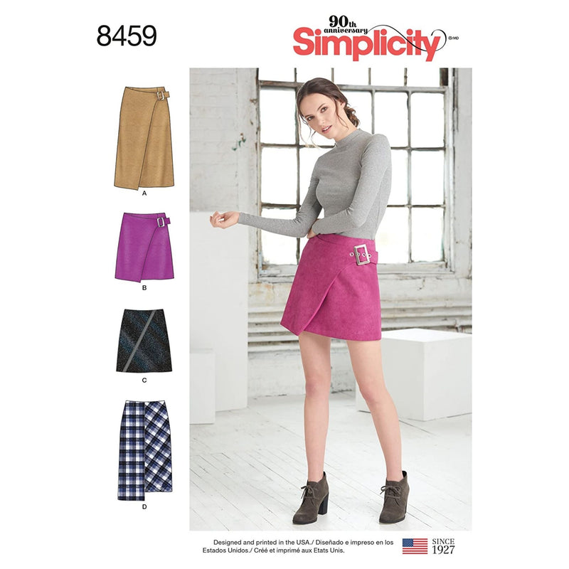 Simplicity Misses' Skirts W/Length & Front Variations-4-6-8-10-12