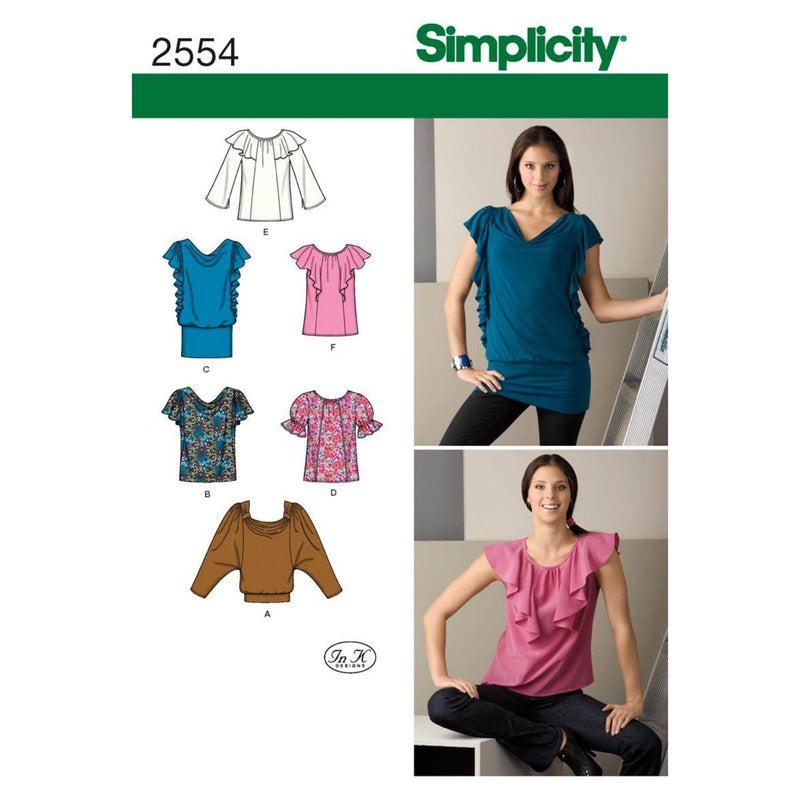 Simplicity Patterns SIMPLICITY MISSES TOPS VESTS-6 8 10 12 14