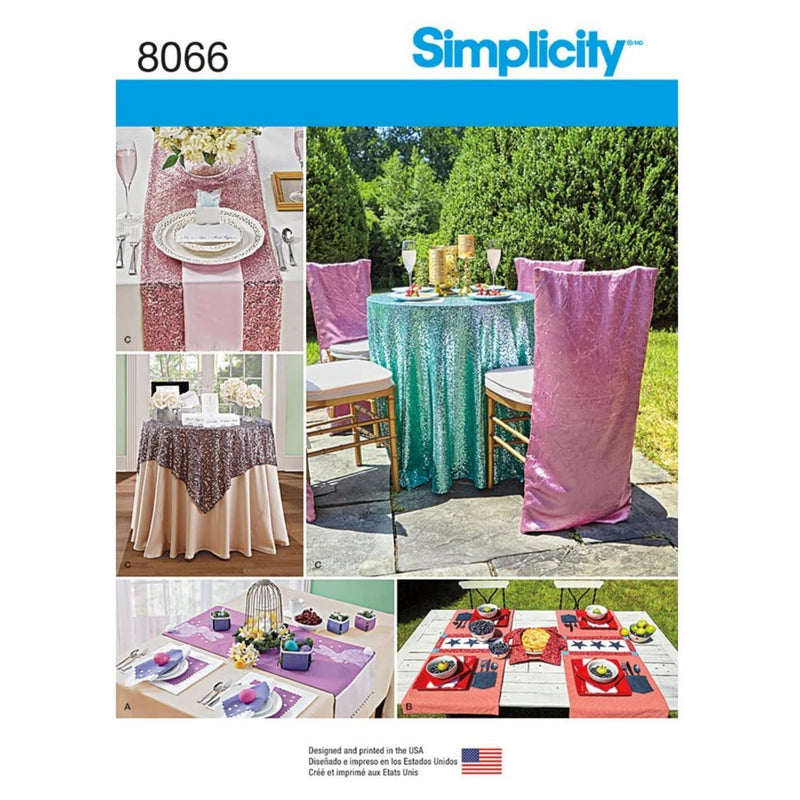 Simplicity Sewing Pattern 8066OS Table Accessories